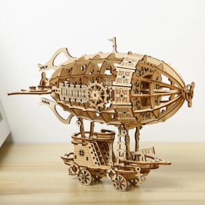 Puzzle 3D din Lemn – Dirijabil Mecanic MPT020 – Model DIY pentru Adulți și Tineri 14+