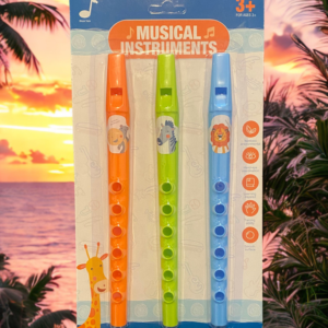 🎵 Set Instrumente Muzicale pentru Copii – Flaute Colorate, 3 Bucăți (3+ ani)