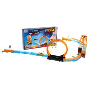 🏎️ Set Pistă Curse Track Racing – 22 Piese, Buclă 360°, 3+ ani