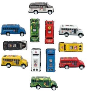 Set mașinuțe metalice Die-Cast – 12 bucăți, Pull Back 🚗