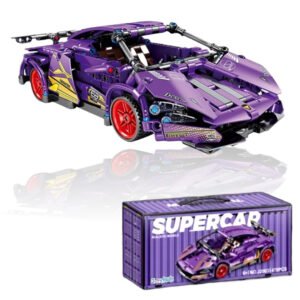 🏎️ Set Construcție Supercar, 470 Piese, Funcție Pull Back, 6+ ani