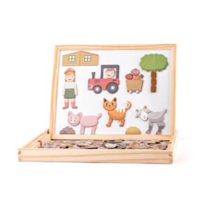 Set Creativ EduFun 2-în-1 – Tablă Magnetică cu Accesorii