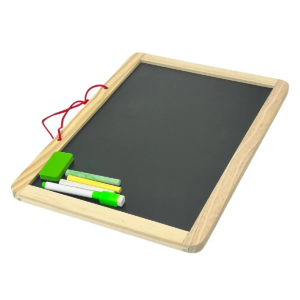 🧠 Tablă Educativă Magnetică din Lemn – Alfabet, Cifre, Forme Geometrice & Marker , Creta