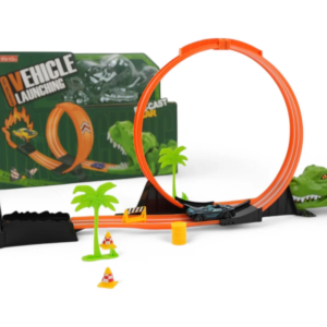 Set de Joacă „Dino Vehicle Launching Track” – Pistă cu Dinozaur și Mașinuță Die-Cast
