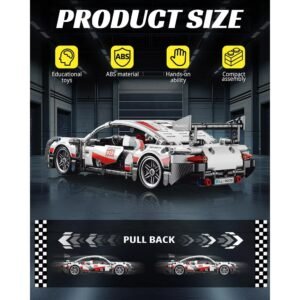 🏎️ Set Construcție Mașină Sport Speed Building Blocks, Scara 1:18 (455 piese)