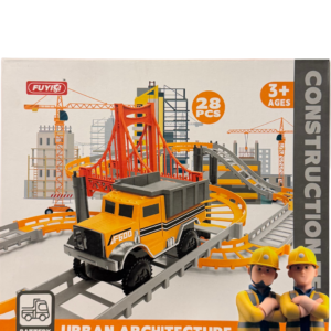 Set de construcție Urban Architecture – camion și traseu (28 piese)