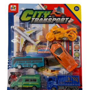Set Jucării „City Transport” – Vehicule Oraș 🌆🚗✈️