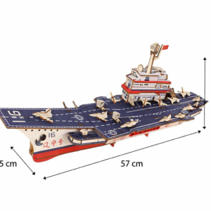 Puzzle 3D din Lemn – Portavion Militar (142 piese)